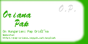 oriana pap business card